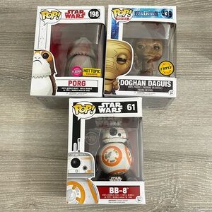 3 Funko pops